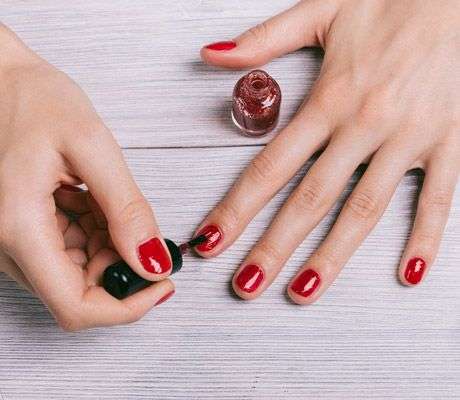 applying nail paint